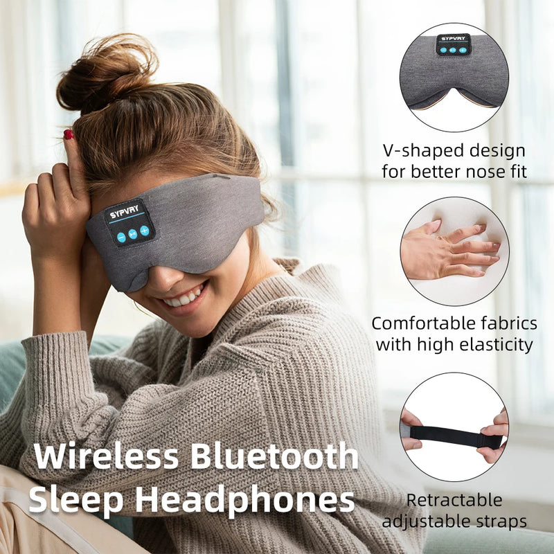 Máscara de dormir bluetooth - fone de ouvido sem fio com alto-falante.