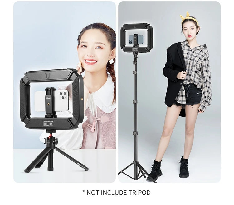 Ulanzi U200 U-200 Smartphone Video Rig  LED Video Light 2 in 1 Ring Light Cold Shoe for Microphone Tiktok Youtube Live Rig Light