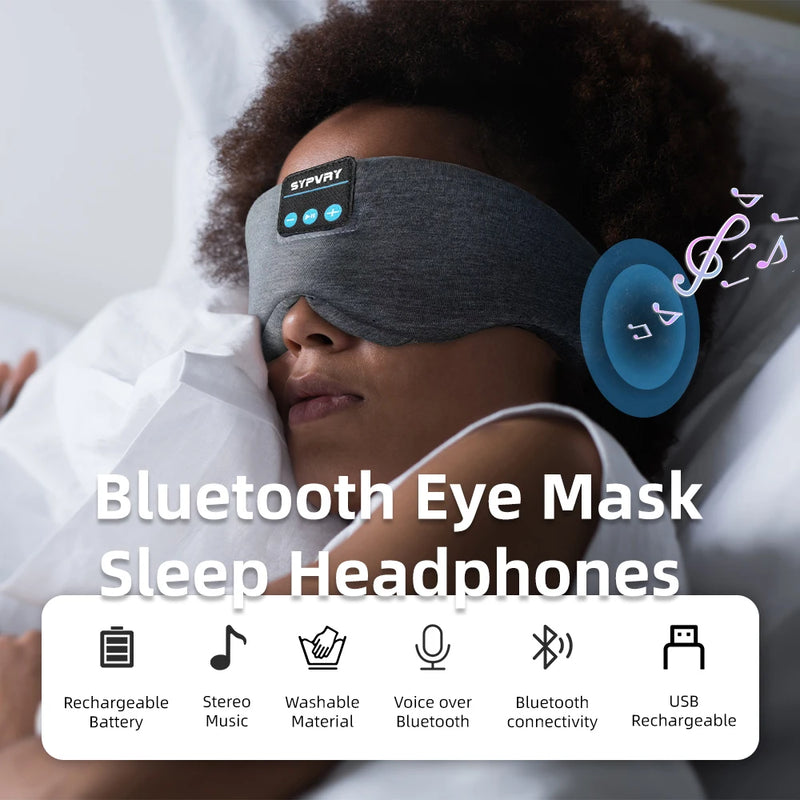 Máscara de dormir bluetooth - fone de ouvido sem fio com alto-falante.